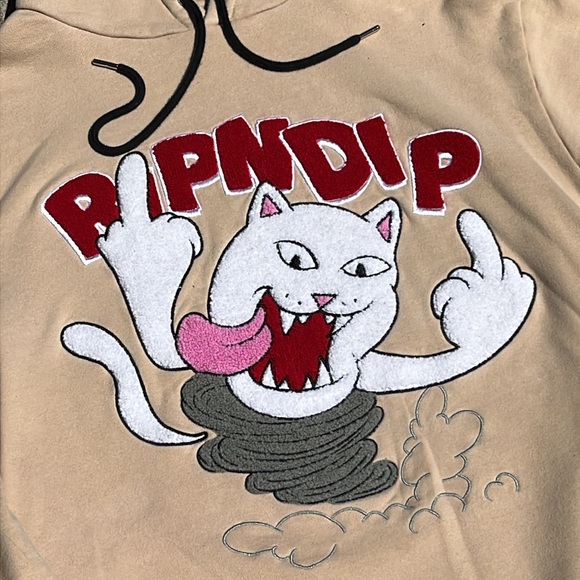 RIPNDIP Grailed two sided embroidered puff logo.sweatshirt hoodie - Picture 10 of 10